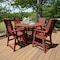 Highwood Usa Weatherly 5pc Round Counter Height Outdoor Patio Furniture Dining Set AD-CNW48-RED - alternate 3